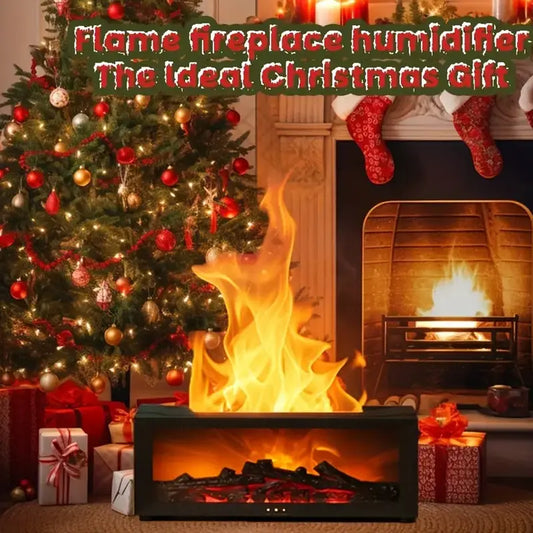 Nawilżacz powietrza z dyfuzorem płomienia kominkowego i pilotem