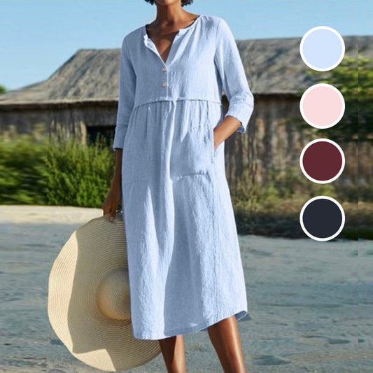 Monochromatyczne luźne sukienki damskie na co dzień