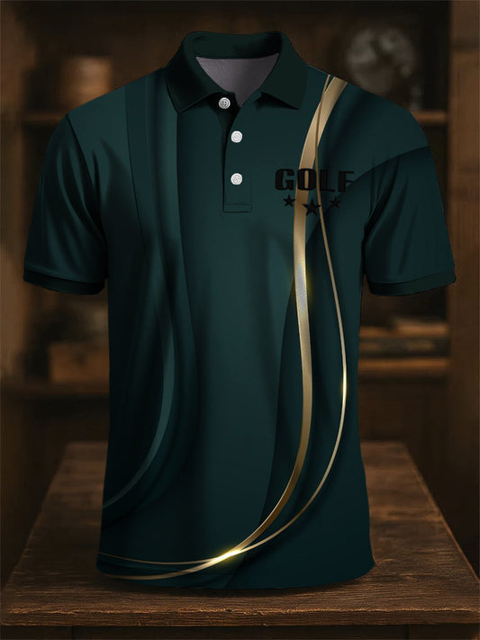 Klasyczna linia artystyczna z nadrukiem na co dzień biznesowa koszulka polo