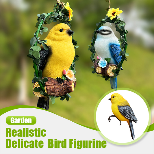 Realistyczne i wykwintne rzeźby ptaków, odpowiednie do ekspozycji w ogrodzie.