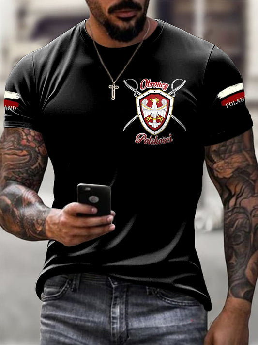 Męska koszulka z nadrukiem w stylu retro