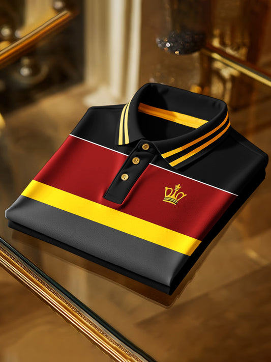 Koszulka polo z krótkim rękawem w stylu retro