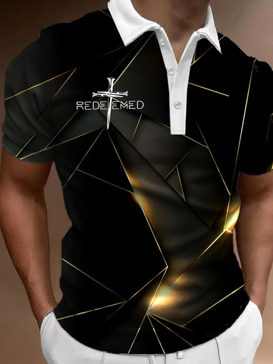 Męska koszulka polo Vintage Faith Waffle