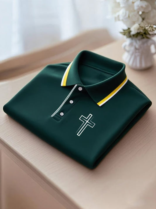 Męska koszulka polo Vintage Faith Waffle