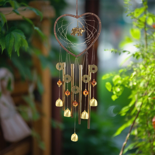 Metalowy dzwonek wiatrowy łapacz snów