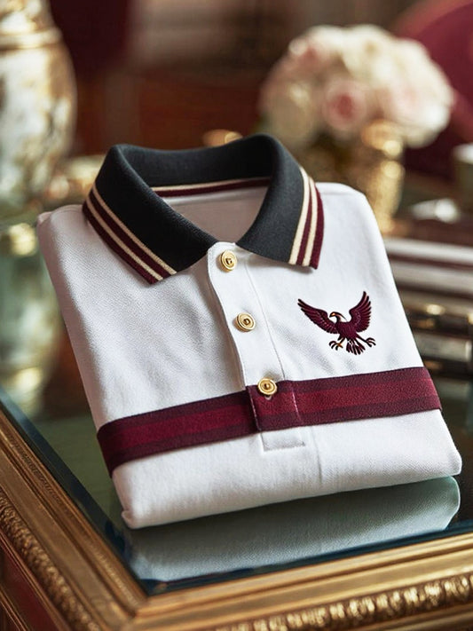 Klasyczna emblemat biznesowa koszulka polo z krótkim rękawem