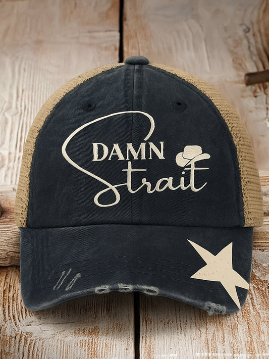 Retro Muzyka country Texas Country Western Printed Vintage Retro Unisex Resort Czapka baseballowa