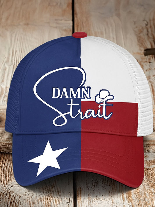 Retro Muzyka country Texas Country Western Printed Vintage Retro Unisex Resort Czapka baseballowa