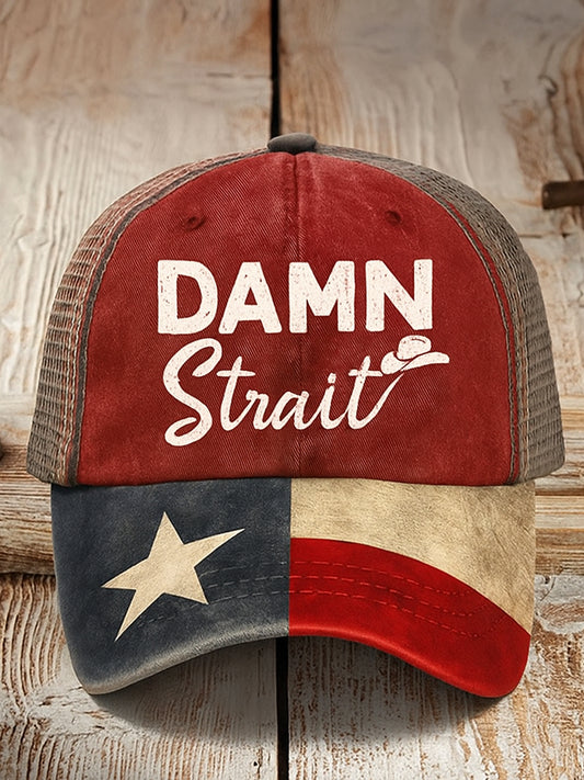 Retro Muzyka country Texas Country Western Printed Vintage Retro Unisex Resort Czapka baseballowa