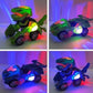Zabawki samochodowe do transformacji dinozaurów z napędem LED