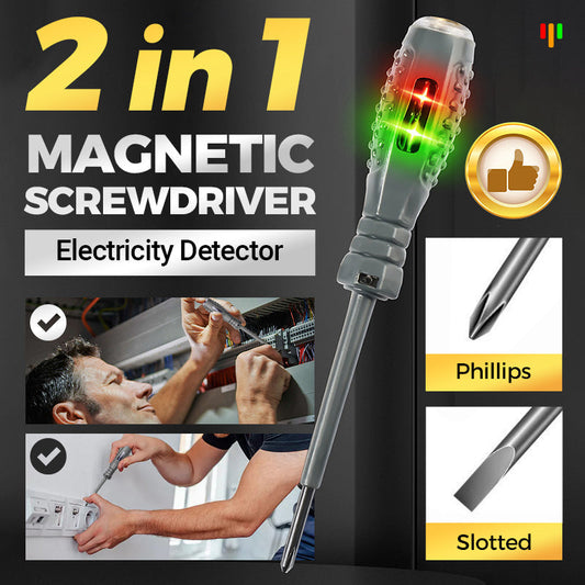 Kup 1 i otrzymaj 1 gratis 🔥 2 w 1 Silny wkrętak magnetyczny o wysokim momencie obrotowym Wykrywacz elektryczności