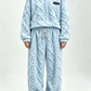 🍂 3D-präglat geometriskt mjukt loungewear-set