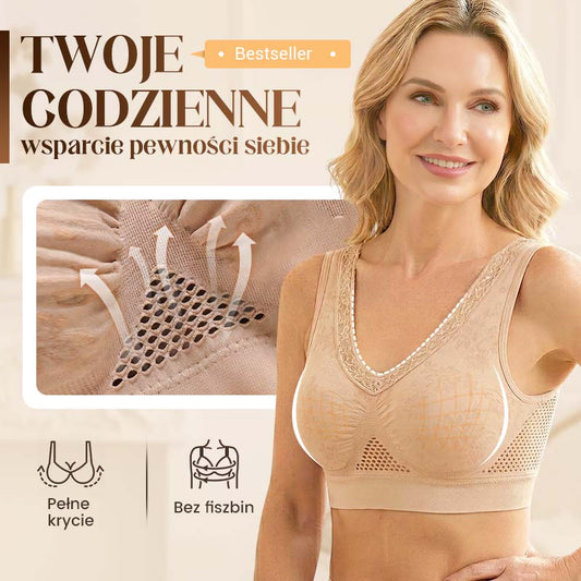 【✨1 + 1 gratis - 2 szt.】Bezszwowy, koronkowy biustonosz zapewniający wysokie wsparcie dla kobiet
