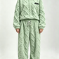 🍂 3D-präglat geometriskt mjukt loungewear-set