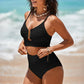 🔥 S-2XL 🌞✨49% ΕΚΠΤΩΣΗ! 👙Γυναικείο μαγιό με ψηλή μέση και διακοσμητικά τελειώματα