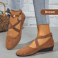 🌹Eleganckie buty na niskim klinie z elastycznym paskiem w jednolitym kolorze🩰