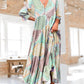 【M-3XL】🌈 Sukienka z nadrukiem w blokach kolorowych z 3/4 rękawami
