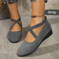 🌹Eleganckie buty na niskim klinie z elastycznym paskiem w jednolitym kolorze🩰