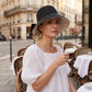 👒ΈΚΠΤΩΣΗ 50% 🎉 Γυναικείο καπέλο ηλίου με φαρδύ γείσο και φιόγκο! 😎✨