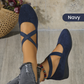 🌹Eleganckie buty na niskim klinie z elastycznym paskiem w jednolitym kolorze🩰