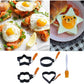 🍳Φόρμες για αυγά | 4 τεμάχια φόρμες από ανοξείδωτο ατσάλι με αντικολλητική επίστρωση για τηγανίτες και αυγά