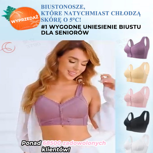 【✨1+1 bezpłatny】Oddychający, wygodny biustonosz damski z zapięciem z przodu