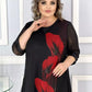 🔥🎉【S-4XL】2025 Elegancka i wyrafinowana czarna szyfonowa sukienka
