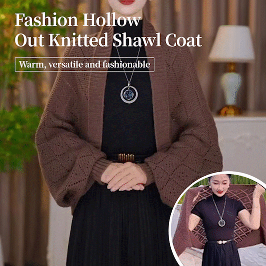 Dzianinowy sweter z ażurowym wzorem kwiatowym