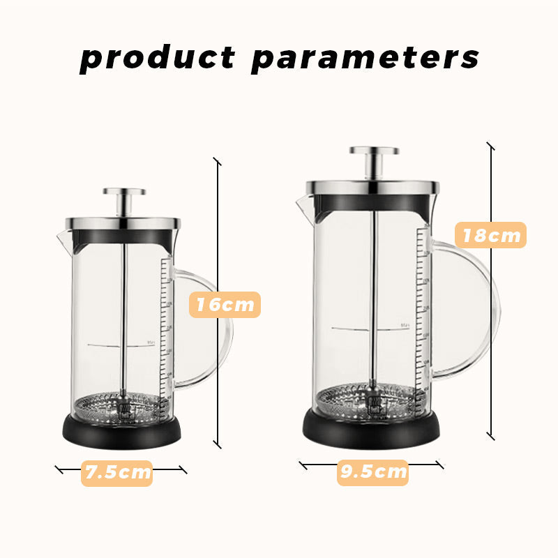 350ml/600ml szklany ręczny ekspres do kawy/herbaty z uchwytem i skalą