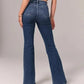 🎄Wszechstronne spodnie do garderoby👖 Dżinsy stretch flare z wysokim stanem