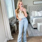 🎄Wszechstronne spodnie do garderoby👖 Dżinsy stretch flare z wysokim stanem