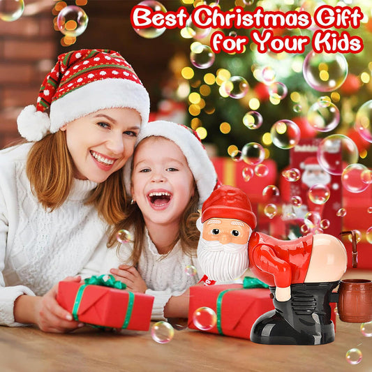 🎄Zabawna maszyna do dmuchania baniek z mikołajem