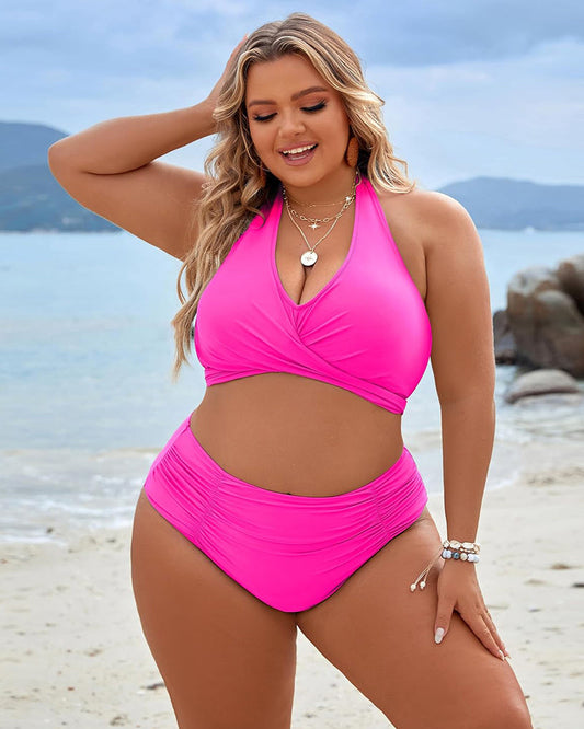 Elegancki plażowy zestaw bikini bez pleców