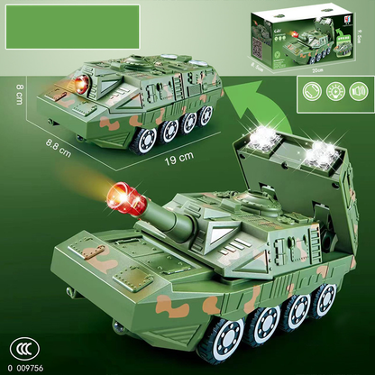 Automatyczny samochód z transformatorem elektrycznym do omijania przeszkód