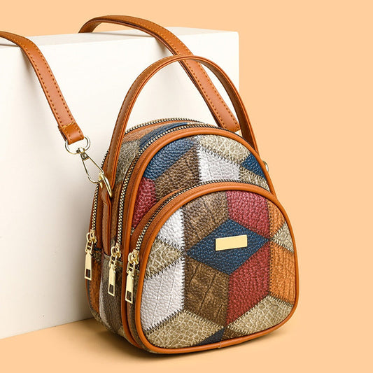 2025 Damska torba crossbody w geometryczny wzór w stylu vintage