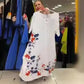 Sukienki damskie z nadrukiem na okrągłym dekolcie