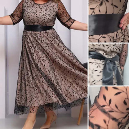 【S-4XL】👗Damskie sukienki w kwiaty z rękawami o średniej długości