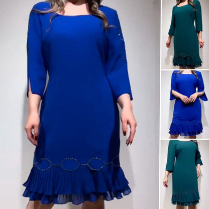 🔥👗Damska luźna sukienka z marszczonym dołem