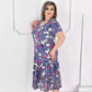 Modne sukienki damskie z dekoltem w serek z kwiatowym nadrukiem