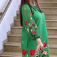💝Elegancka luźna sukienka z kwiatowym nadrukiem