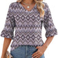 💖【S-3XL】Damski top z falbaniastym dekoltem w serek