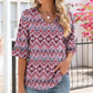💖【S-3XL】Damski top z falbaniastym dekoltem w serek
