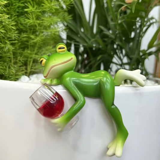🐸 Wiszący Ozdobny Doniczkowy Żaba 🍷
