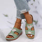 Women's Comfortable Open-Toe Platform Slippers