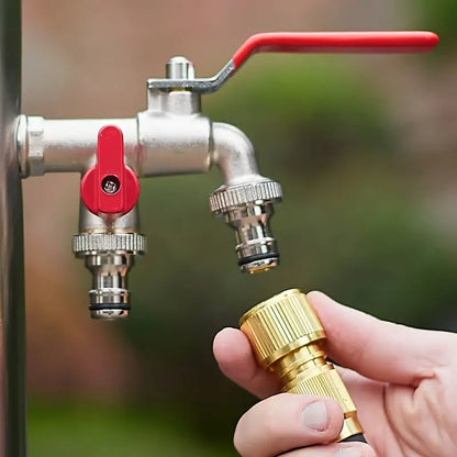 🔥🚰Βρύση κήπου διπλής εξόδου από ανοξείδωτο ατσάλι γενικής χρήσης