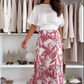 Elegancka plisowana spódnica z nadrukiem