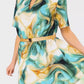 👗Elegancka, modna damska sukienka z krótkim rękawem (z paskiem)