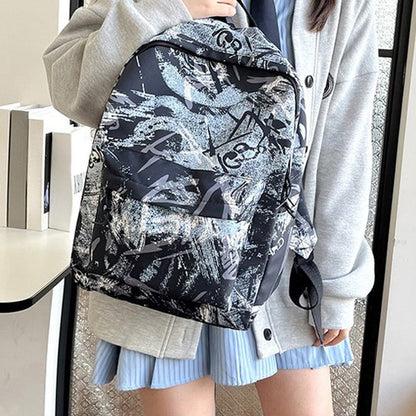 Stylowy plecak o dużej pojemności z nadrukiem