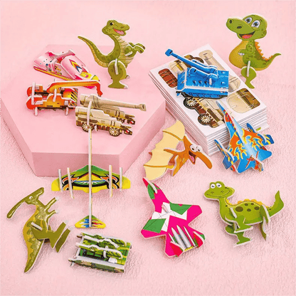 🦗🧩 DIY τρισδιάστατο παζλ με κινούμενα σχέδια (25 τεμάχια/σετ) 🧠✨