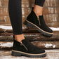 Kobiety Round-Toe buty kostkowe z zamkiem błyskowym bocznym
